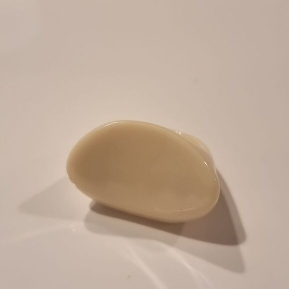 New ZARA Geo Mod Almond Shape Ecru Ring - Picture 2 of 11